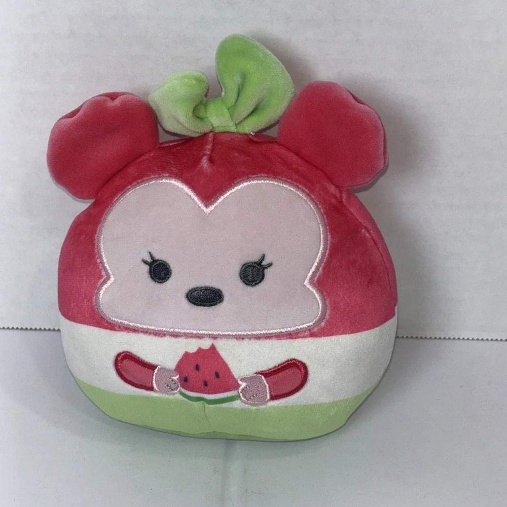 Disney Squishmallows Mystery Squad Minnie Mouse Watermelon Soft Plush 6